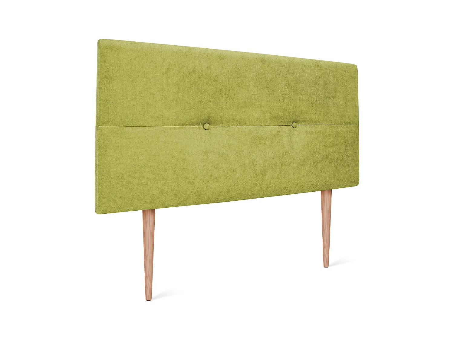 DHOME Testiera in de Tessuto Aqualine con bottoni 90x105cm Con le gambe Letti 80/90 - Pistacchio