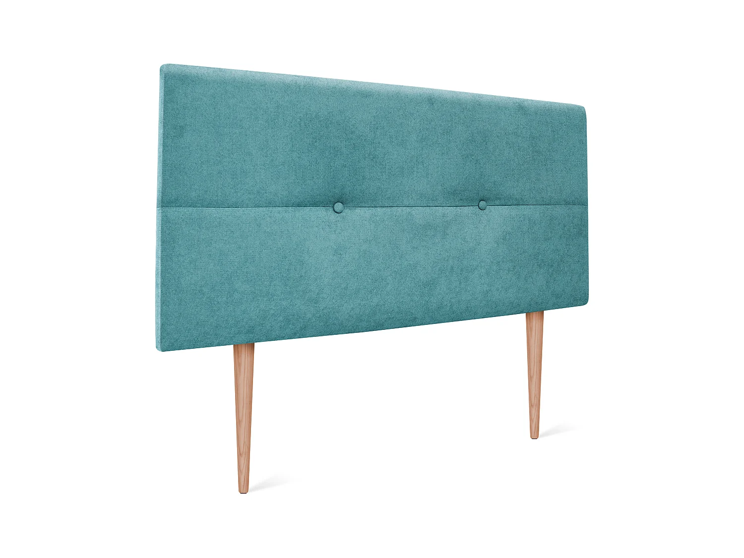 DHOME Tête de lit en tissu Aqualine avec Boutons 95x105cm avec pieds Lits 90 - Turquoise