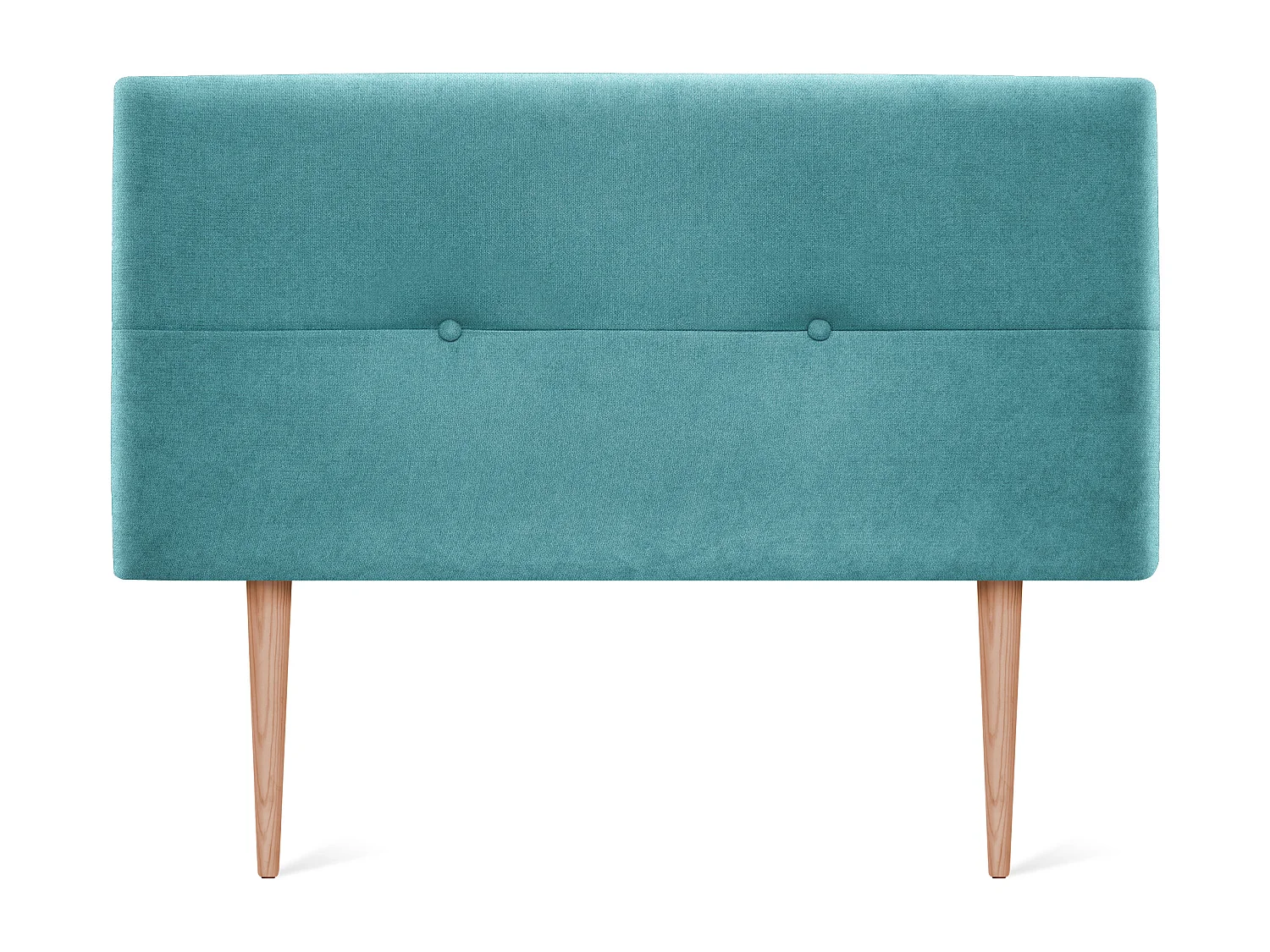 DHOME Tête de lit en tissu Aqualine avec Boutons 95x105cm avec pieds Lits 90 - Turquoise