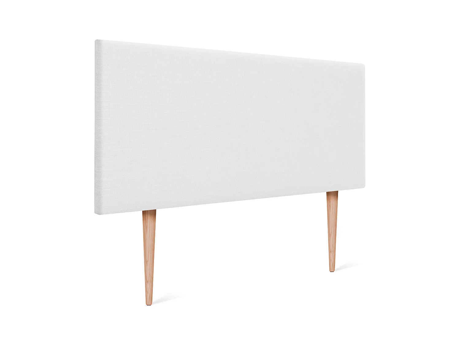 DHOME Tête de lit en lin naturel lisse 110x105cm avec pieds Lits 105 - Blanc