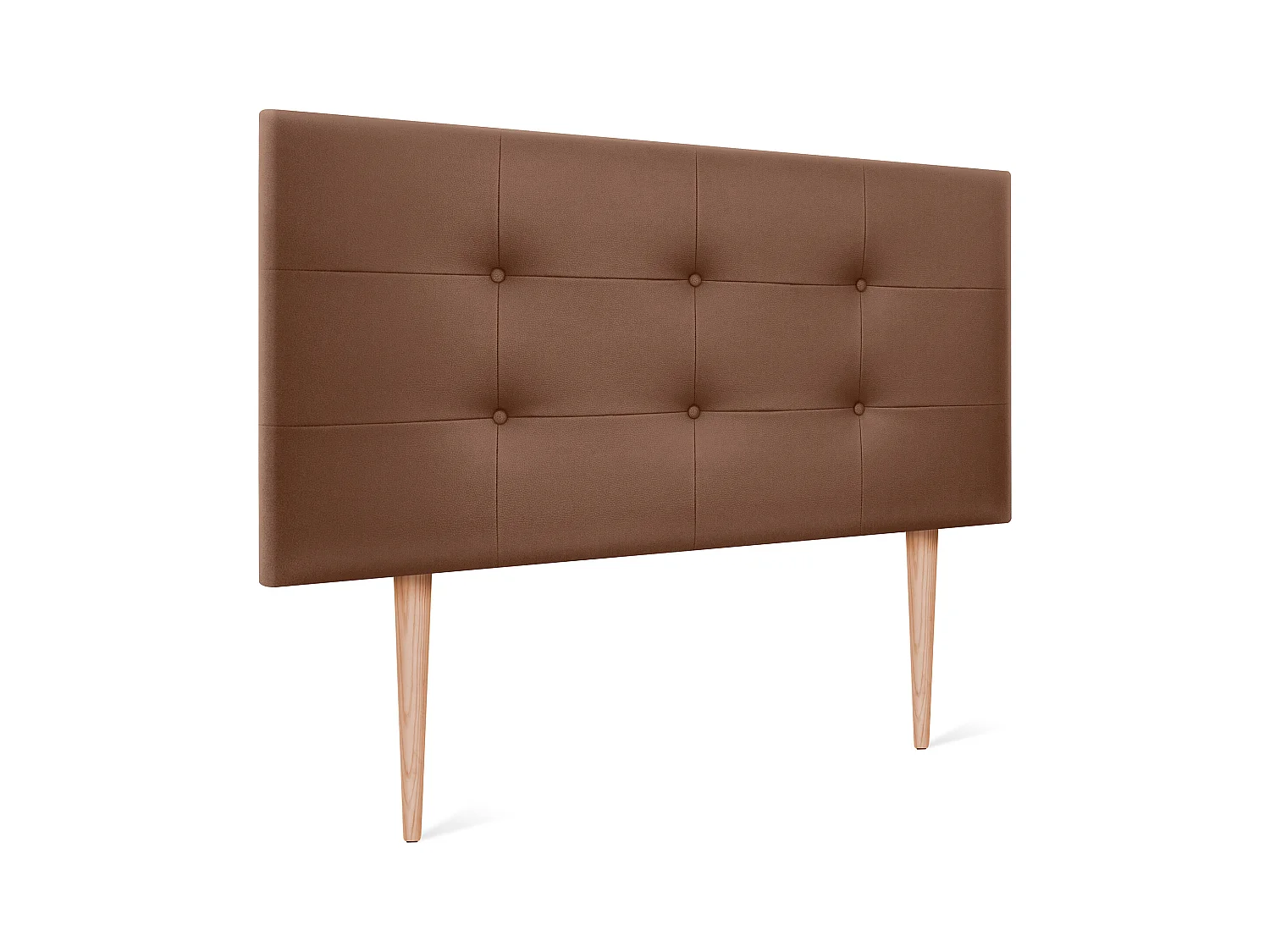 DHOME Tête de lit en Similicuir Capitonné 110x115cm avec Pieds Lits 105 - Argile