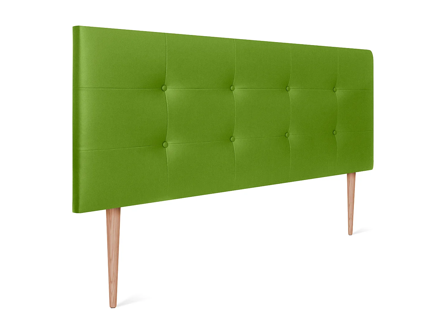 DHOME Getuft kunstleer hoofdeinde 150x115cm met bedpoten 150 - Groen