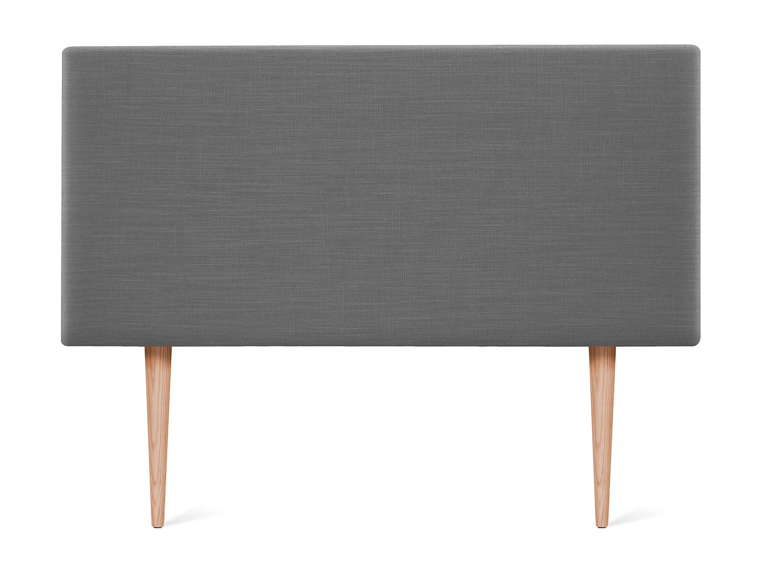 DHOME Tête de lit en lin naturel lisse 95x105cm avec pieds Lits 90 - Gris foncé