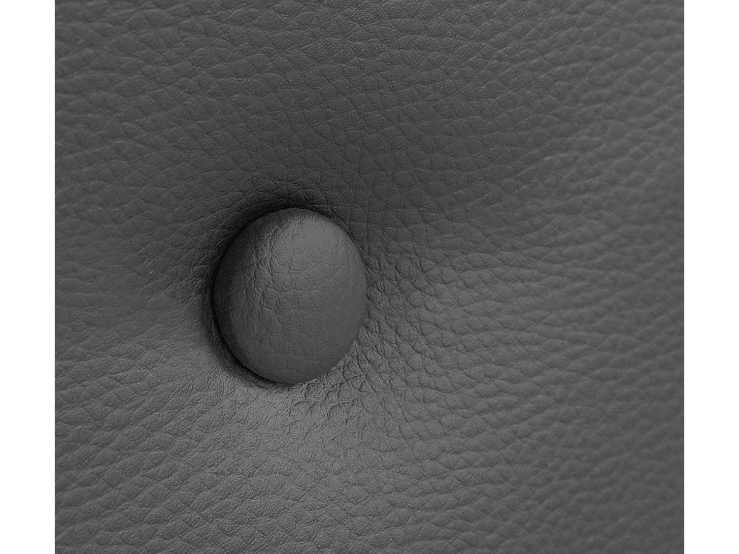 DHOME Cabeceira de  Couro sintético con 2 Fileiras de botões 90x50cm Camas 80/90 - Cinza