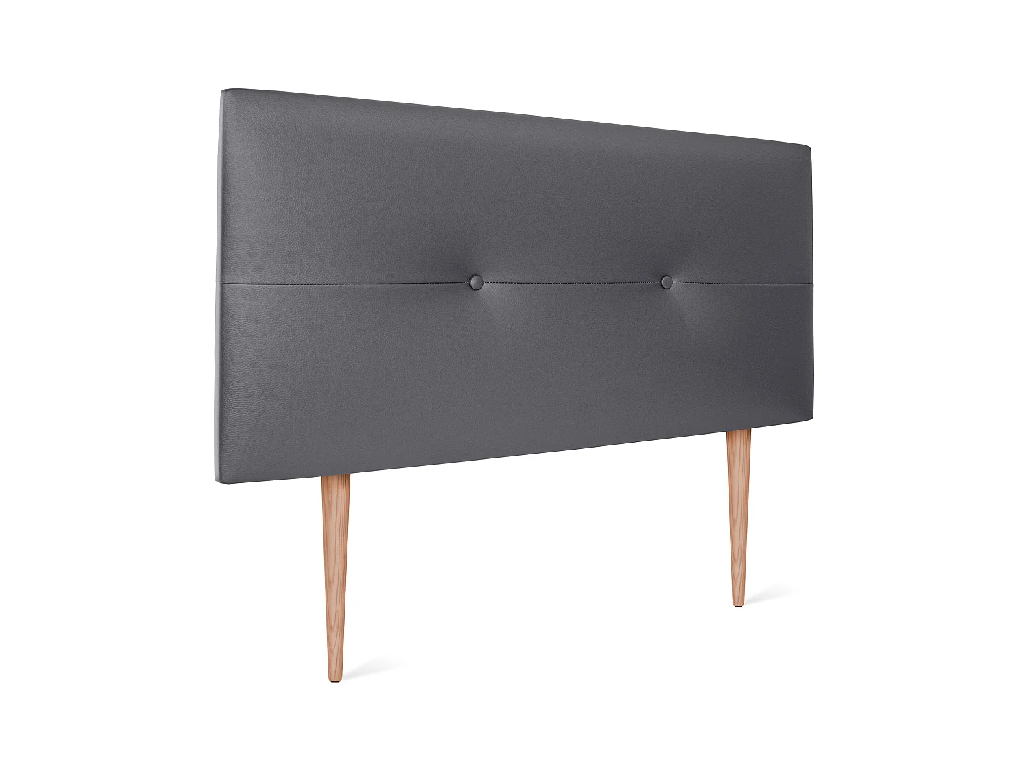 DHOME Tête de lit en Similicuir avec Boutons 110x105cm avec Pieds Lits 105 - Gris
