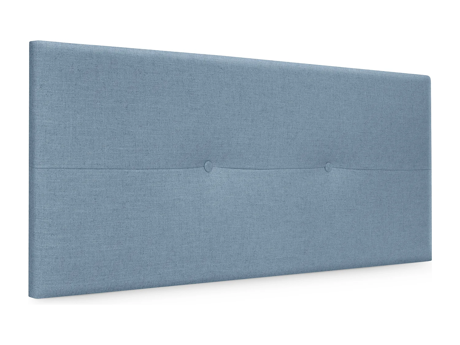 DHOME Tête de lit en lin naturel avec Boutons 110x50cm Lits 105 - Bleu