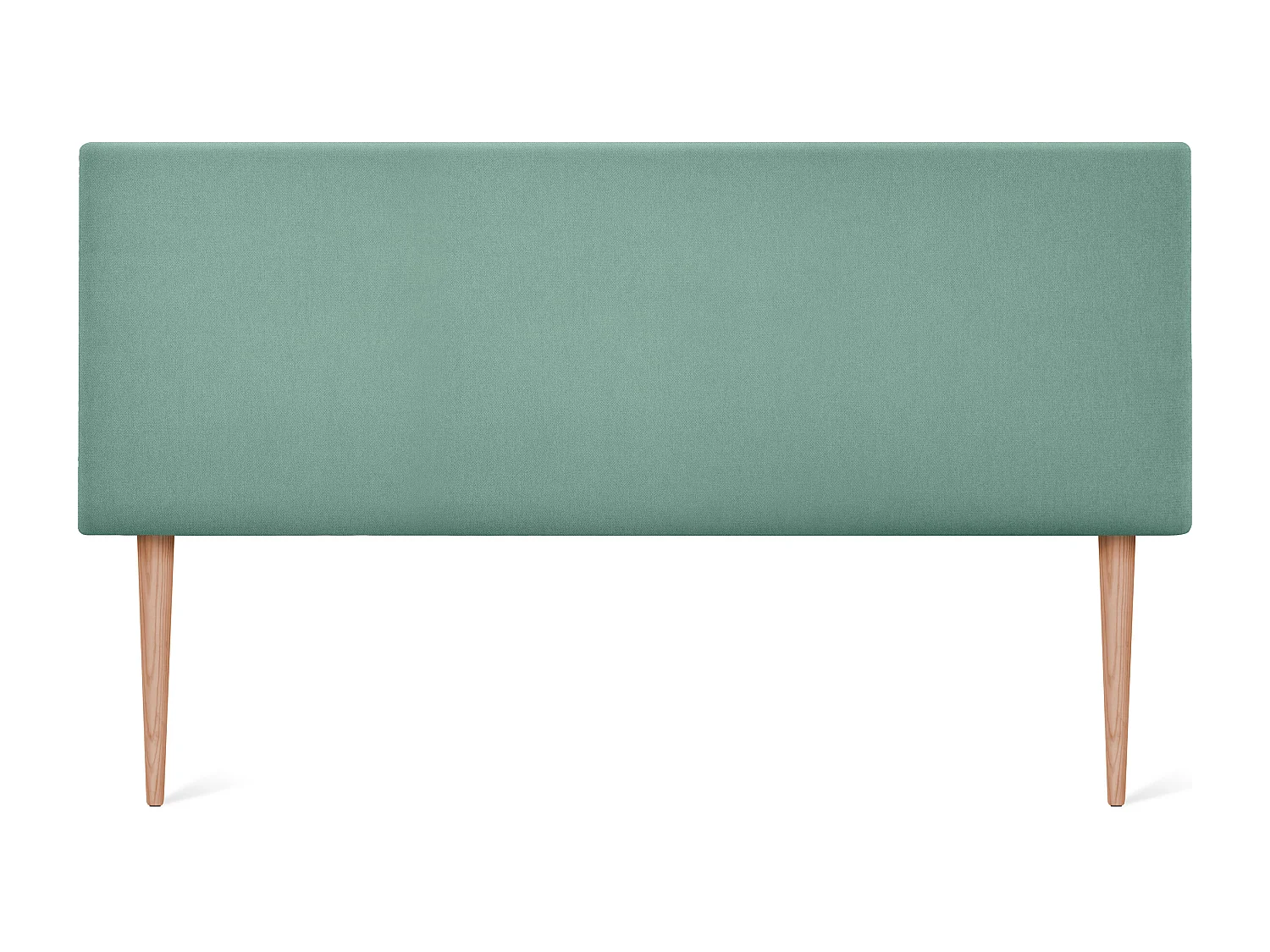 DHOME Hoofdeinde glad aqualine stof 150x105cm met bedpoten 150 - Aquagroen