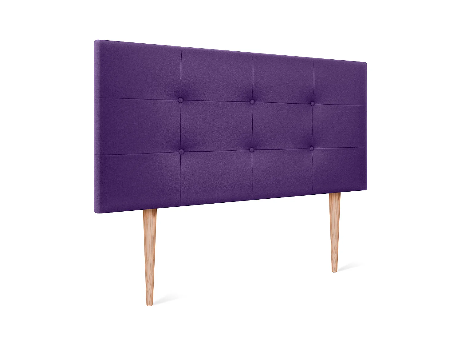 DHOME Tête de lit en Similicuir Capitonné 90x115cm avec Pieds Lits 80/90 - Lilas