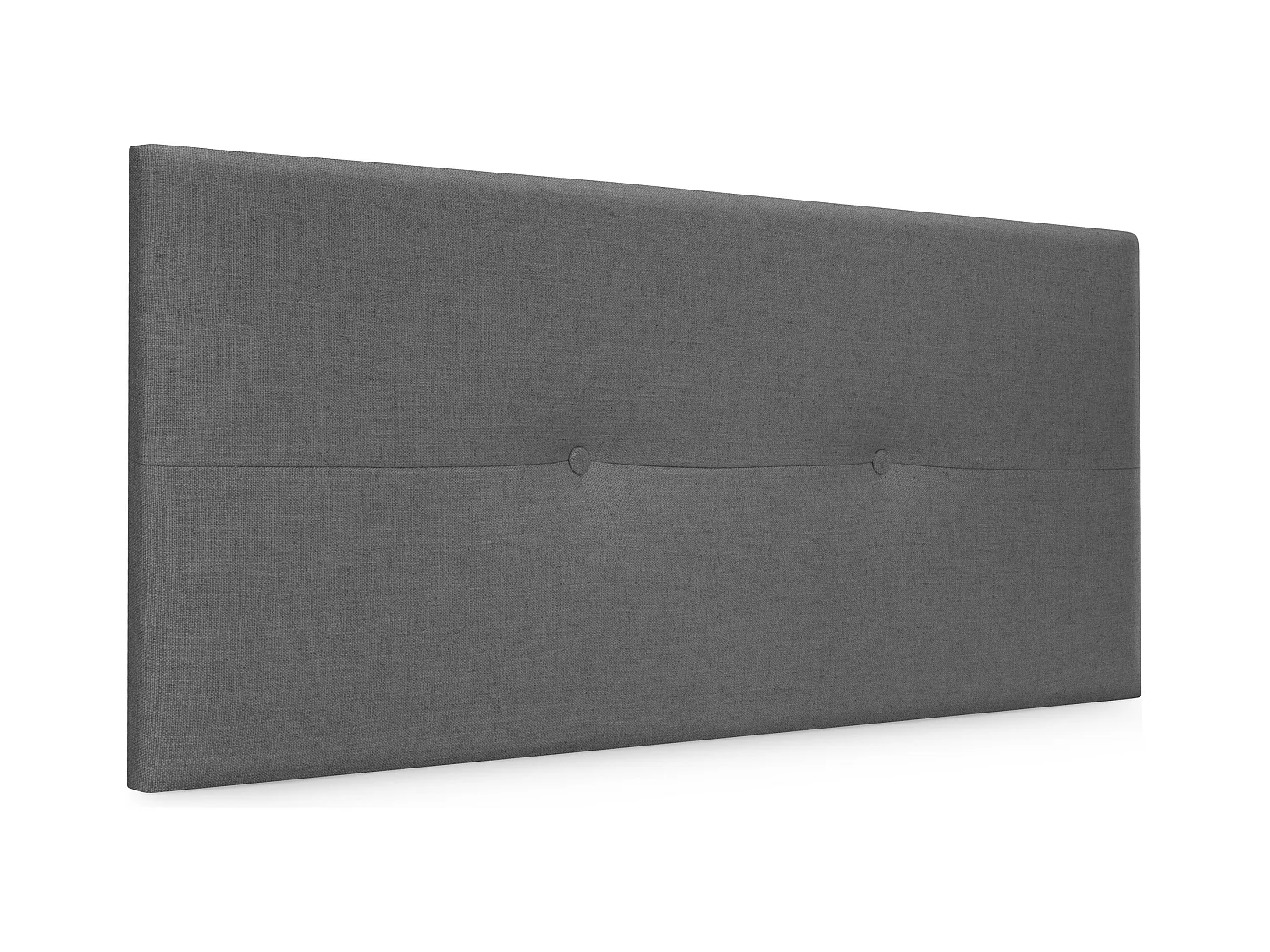 DHOME Tête de lit en lin naturel avec Boutons 105x50cm Lits 105 - Gris foncé