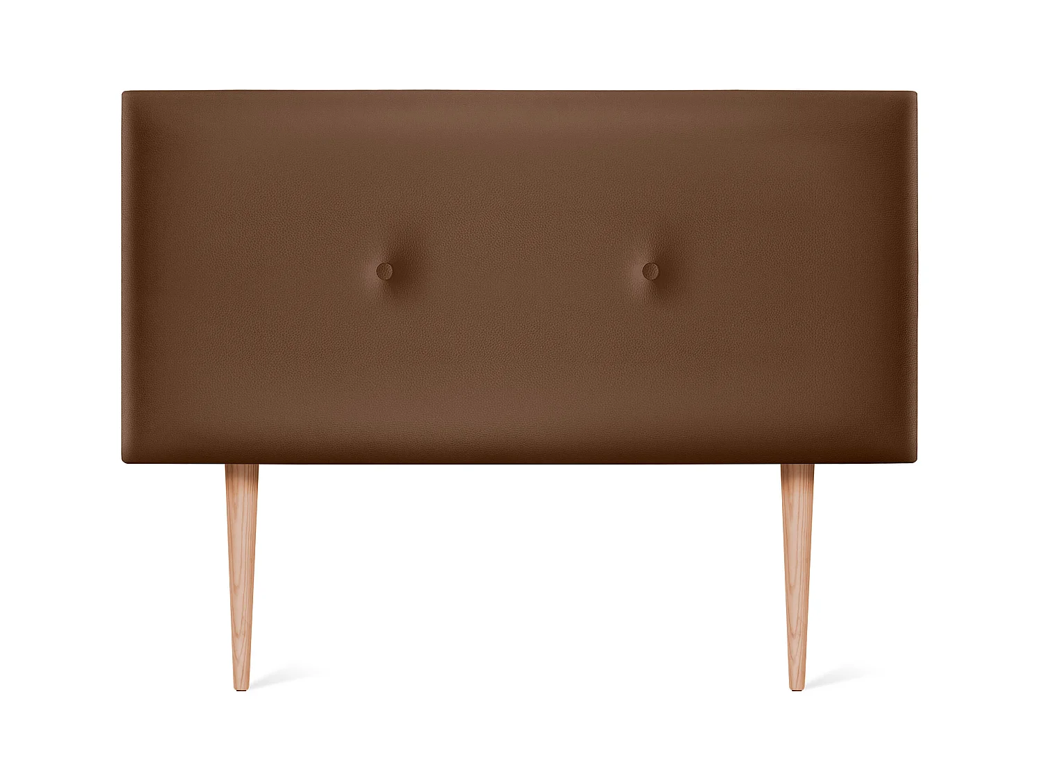 DHOME Testiera in de Similpelle Liscia con bottoni 95x105cm Con le gambe Letti 90 - Argilla