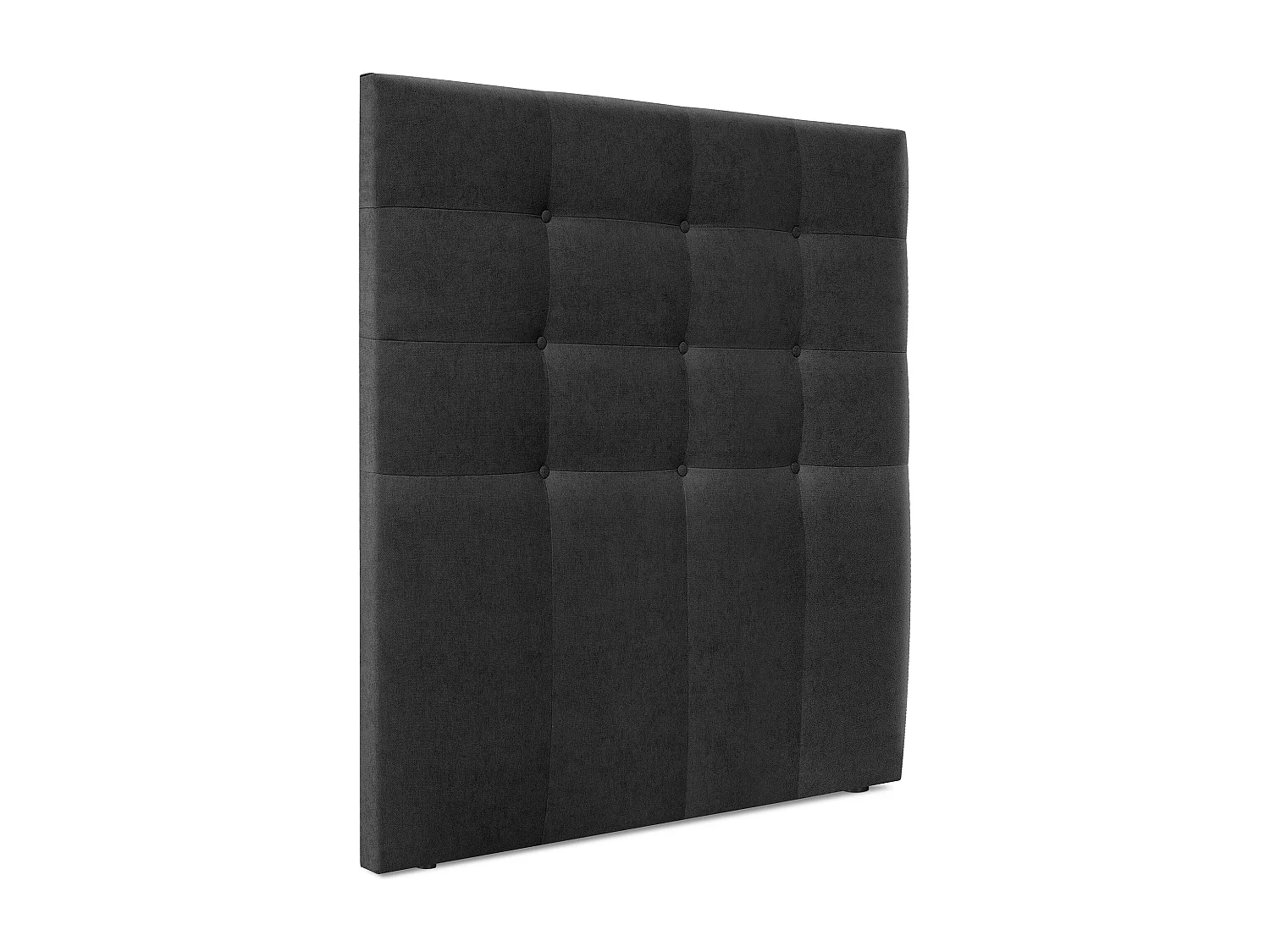 DHOME Cabeceira de  Tecido AquaLinho Capitoné Até o chão 95x120cm Camas 90 - Preto