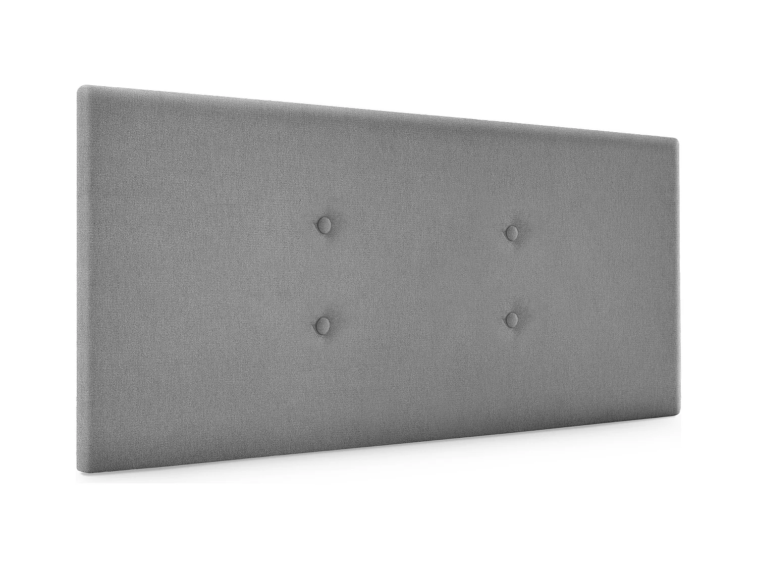 DHOME Tête de lit en tissu Aqualine avec 2 rangées de boutons 95x50cm Lits 90 - Gris
