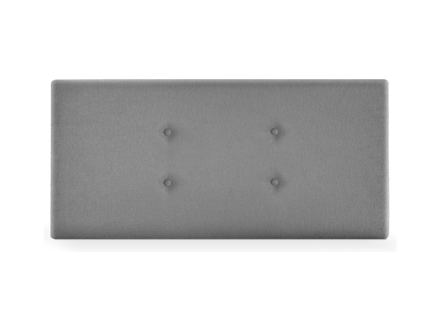 DHOME Tête de lit en tissu Aqualine avec 2 rangées de boutons 95x50cm Lits 90 - Gris