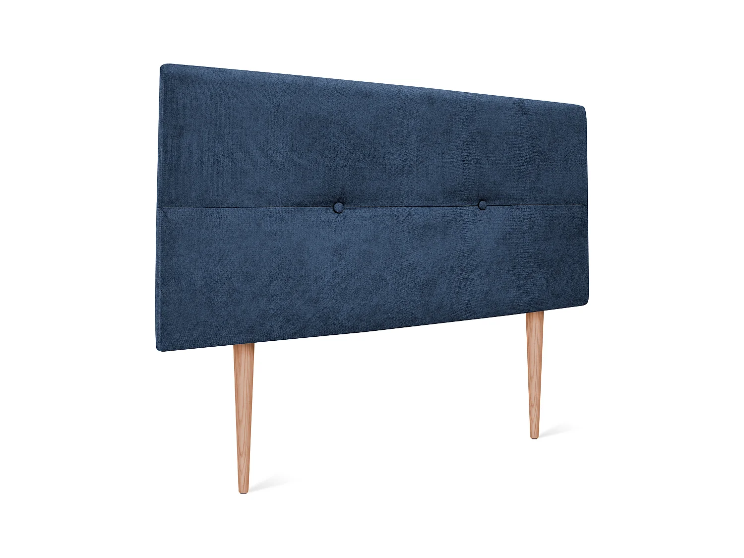 DHOME Tête de lit en tissu Aqualine avec Boutons 95x105cm avec pieds Lits 90 - Bleu