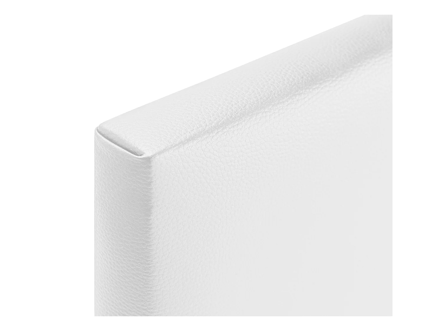 DHOME Tête de Lit en Similicuir Capitonnée 160x115cm avec Pieds Lit 150/160 - Blanc