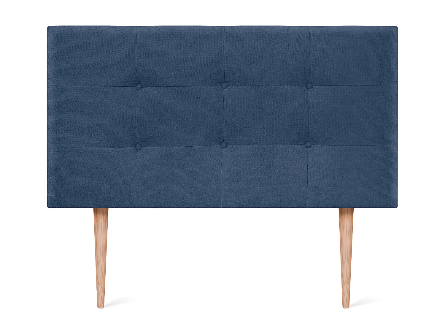 DHOME Tête de lit en tissu Aqualine Capitoné 95x115cm avec pieds Lits 90 - Bleu