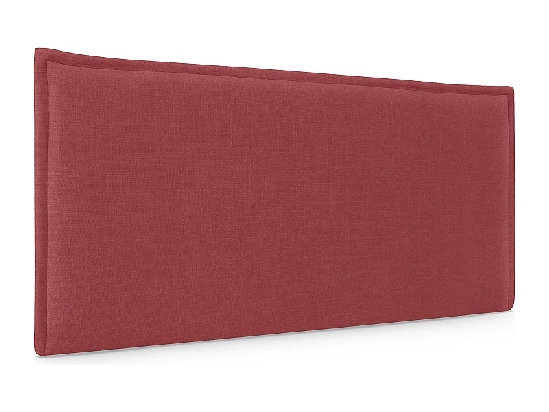 DHOME Kopfteil aus Naturleinen mit Paspelierung 105x50cm Betten 105 - Rot
