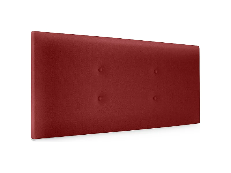 DHOME Kopfteil aus Kunstleder mit 2 Reihen Knöpfen 110x50cm Betten 105 - Rot