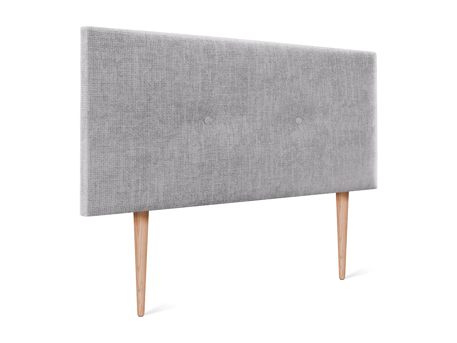 DHOME Tête de lit en laine naturelle avec Boutons 110x105cm avec pieds Lits 105 - Gris clair