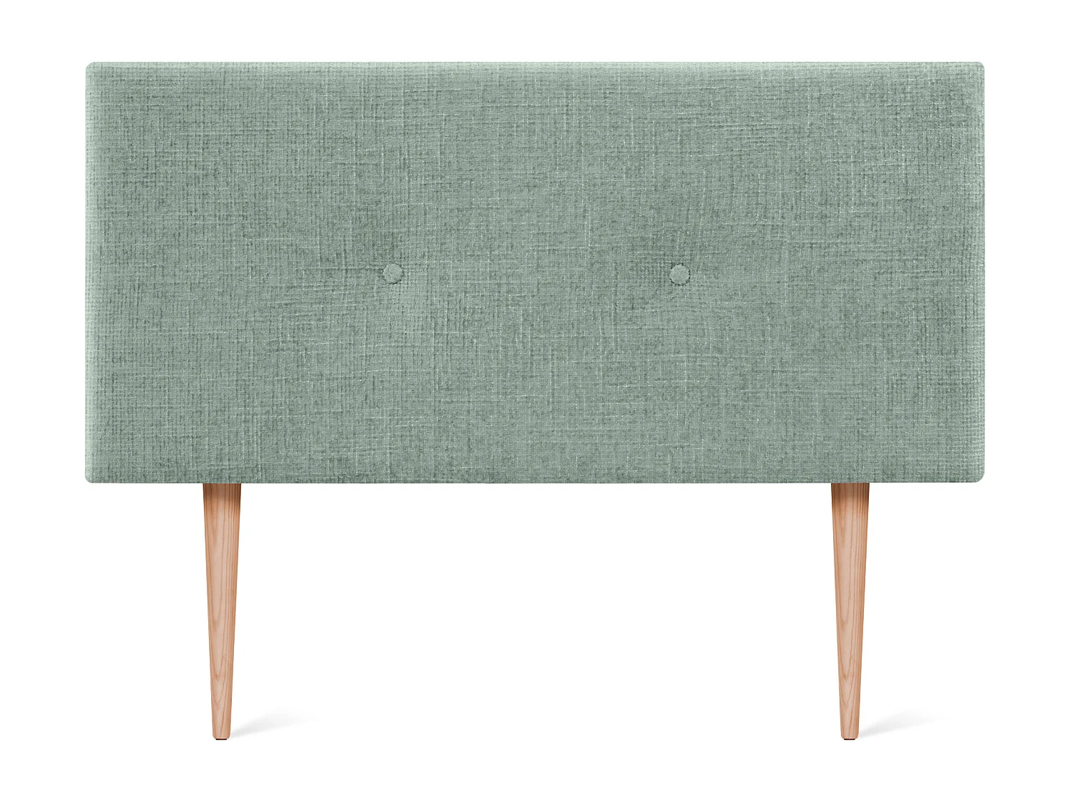 DHOME Tête de lit en laine naturelle avec Boutons 95x105cm avec pieds Lits 90 - Vert