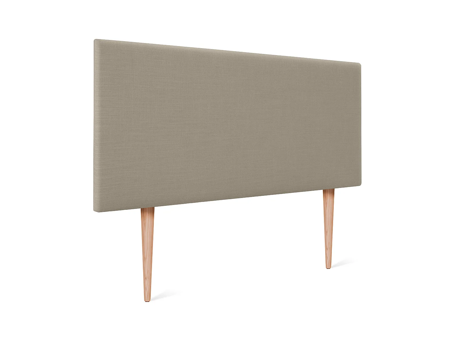 DHOME Tête de lit en lin naturel lisse 80x105cm avec pieds Lits 70/80/90 - Terre