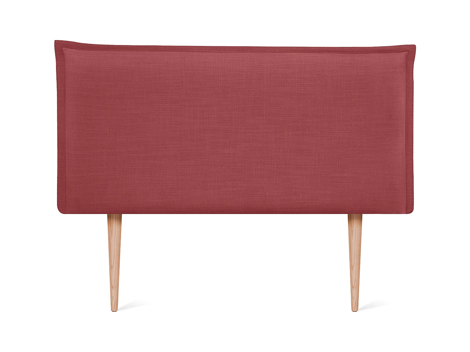 DHOME Testiera in de Lino Naturale Semplice con rifinitura 110x105cm Con le gambe Letti 105 - Rosso