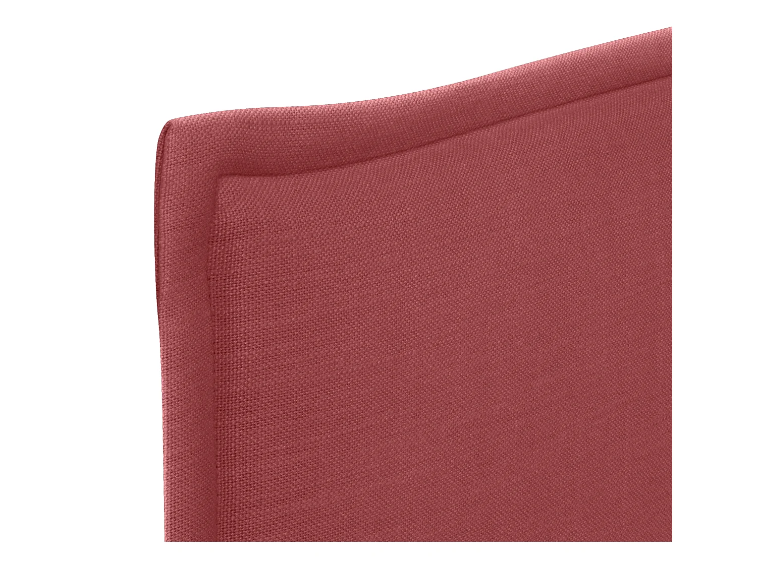 DHOME Testiera in de Lino Naturale Semplice con rifinitura 110x105cm Con le gambe Letti 105 - Rosso