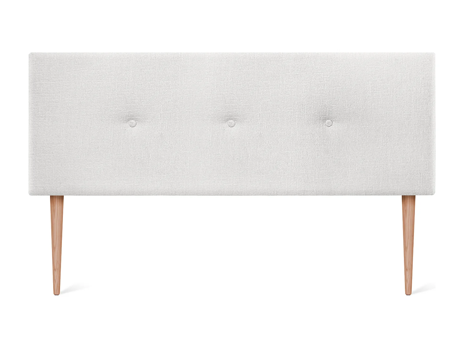 DHOME Kopfteil aus Naturwolle mit Knöpfen 135x105cm Mit Beinen Betten 120/135 - Weiß