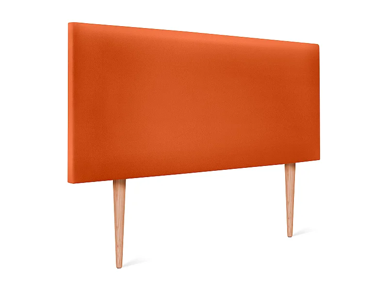 DHOME Tête de lit simili cuir lisse 90x105cm avec pieds Lits 80/90 - Orange