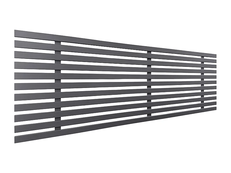 DHOME Tête de lit en bois recyclé MDF Style Japonais 160x46cm Lits 150/160 - Gris Solide