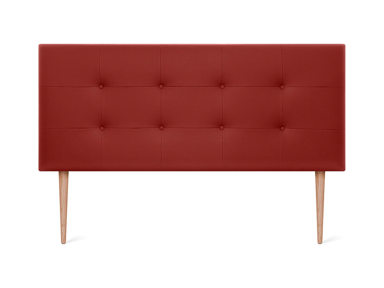 DHOME Tête de lit en Similicuir Capitonné 160x115cm avec Pieds Lits 150/160 - Rouge