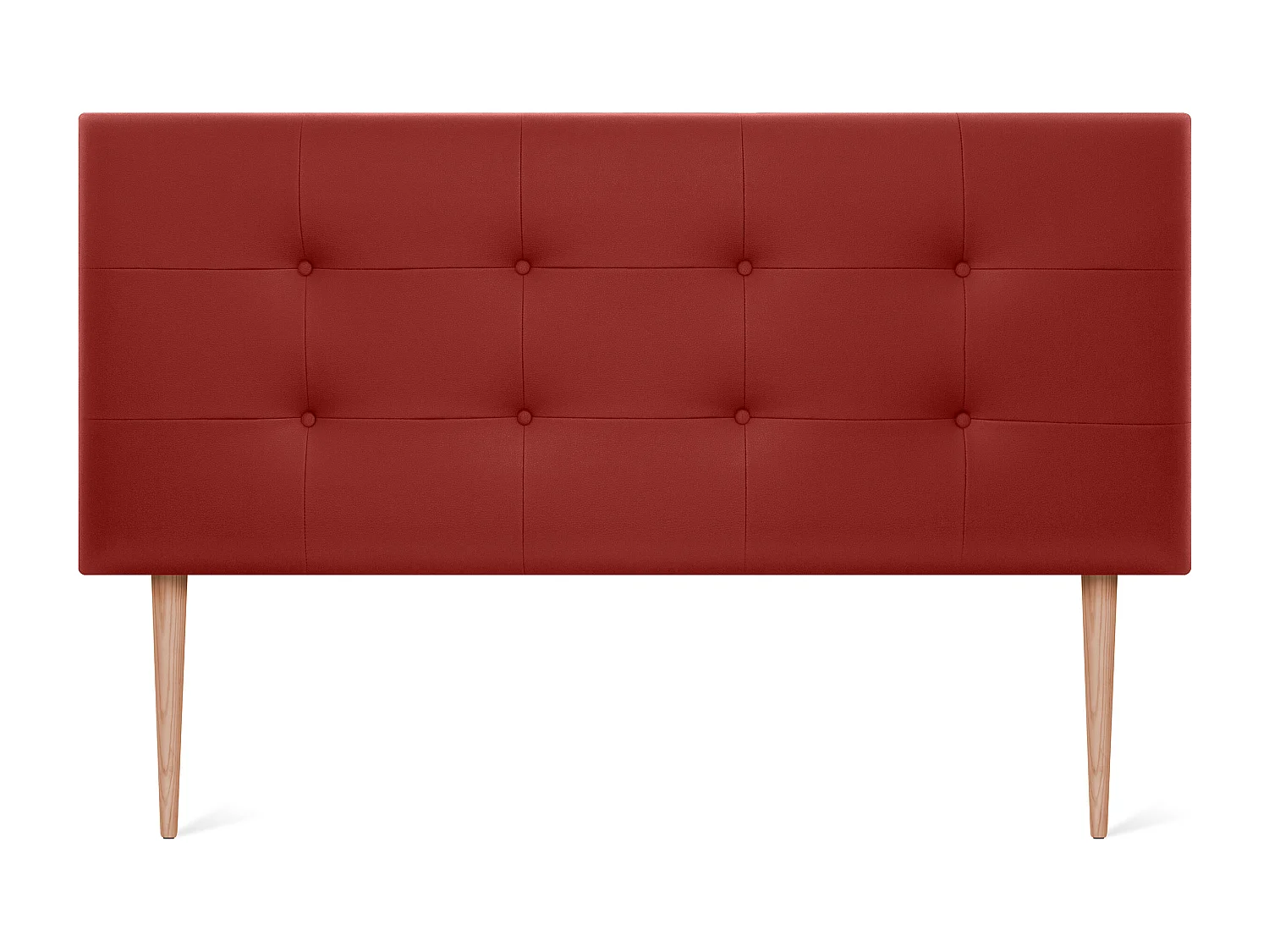 DHOME Tête de lit en Similicuir Capitonné 160x115cm avec Pieds Lits 150/160 - Rouge