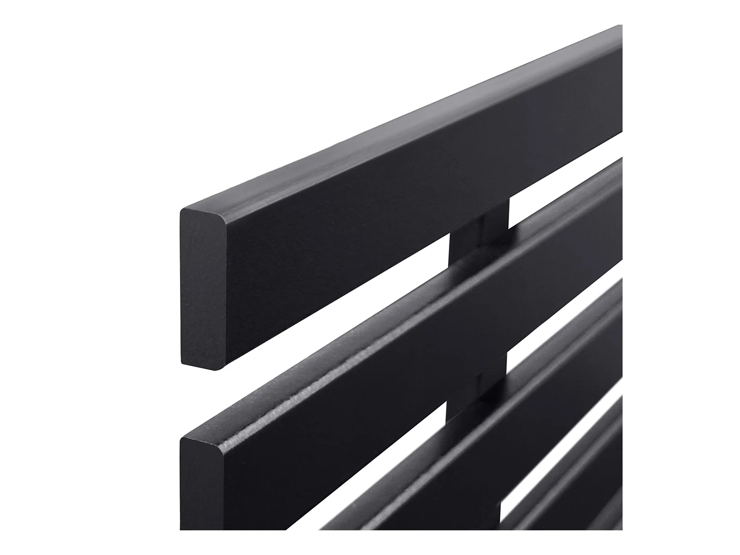 DHOME Testata in Legno riciclato MDF in Stile Giapponese 150x46cm Letti 150 - Nero Solido