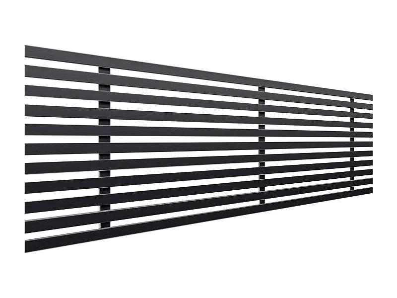 DHOME Cabecero de Madera reciclada DM Estilo Japones 150x46cm Camas 150 - Negro Sólido