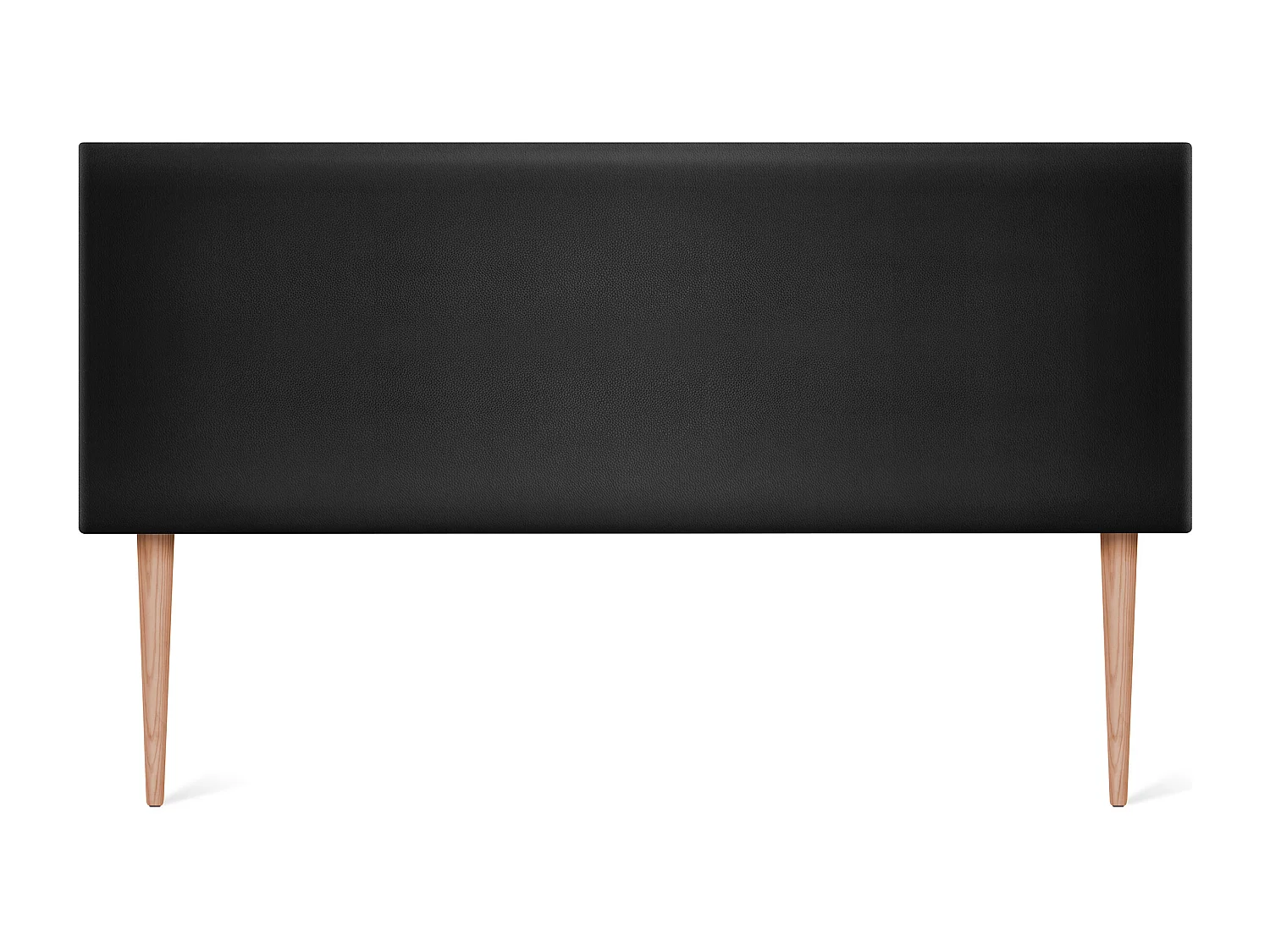 DHOME Tête de lit simili cuir lisse 150x105cm avec pieds Lits 150 - Noir