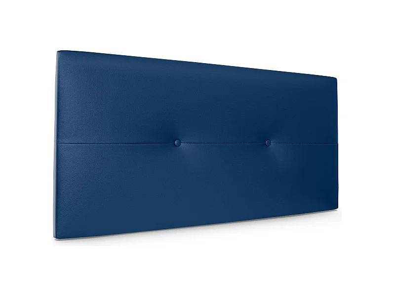 DHOME Kopfteil aus Kunstleder mit Knöpfen 95x50cm Betten 90 - Blau