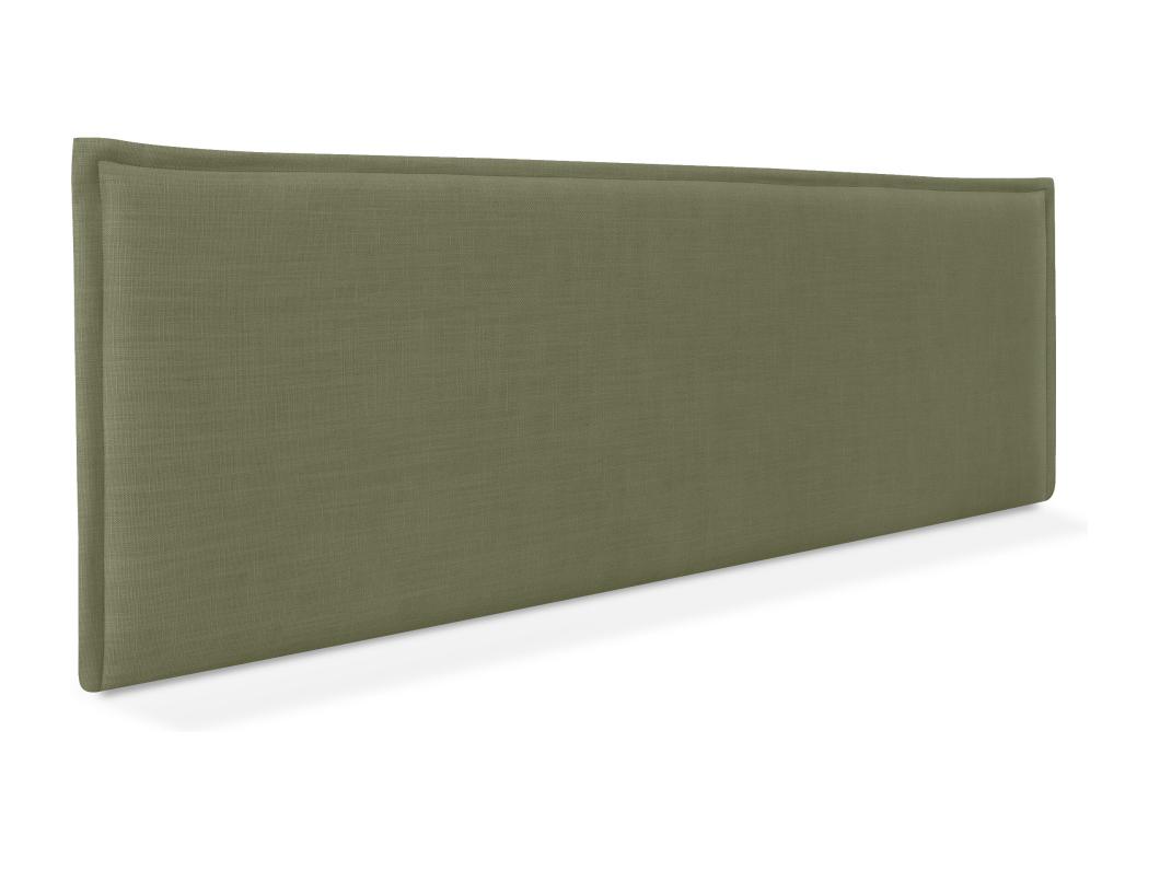 DHOME Tête de lit en lin naturel lisse avec garniture 160x50cm Lits 150/160 - Vert