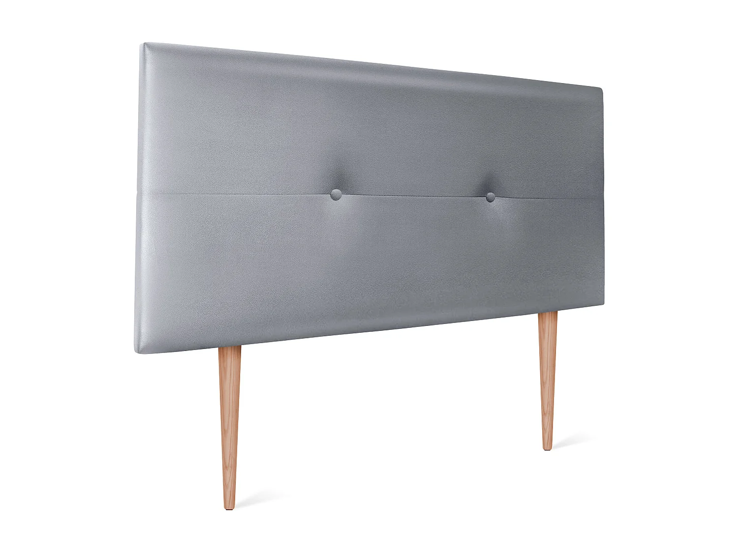 DHOME Kunstleer Hoofdeinde met Knopen 90x105cm met Bedpoten 80/90 - Zilver