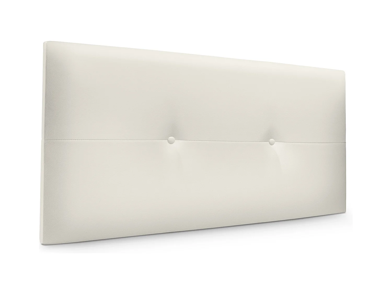 DHOME Tête de lit similicuir avec Boutons 105x50cm Lits 105 - Blanc Osseux