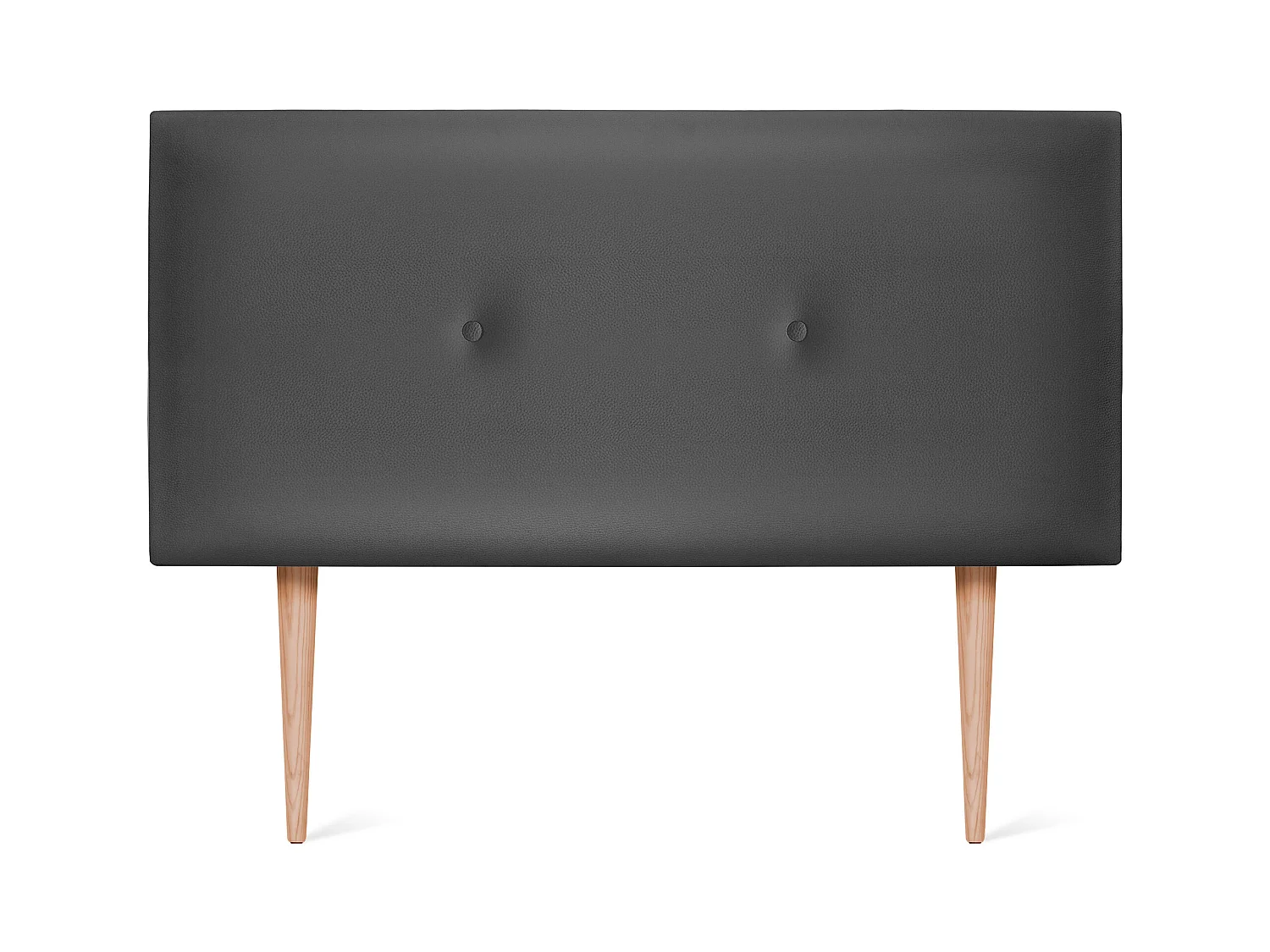 DHOME Tête de lit simili cuir lisse avec Boutons 110x105cm avec pieds Lits 105 - Gris