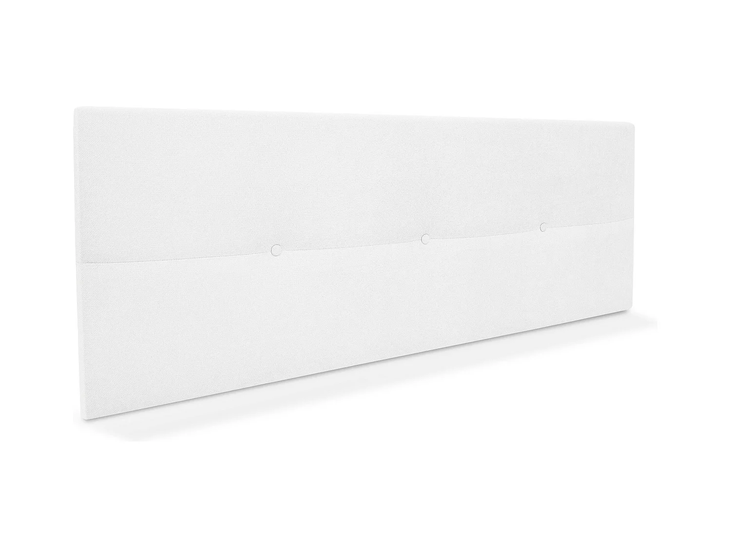 DHOME Tête de lit en tissu Aqualine avec Boutons 135x50cm Lits 120/135 - Blanc