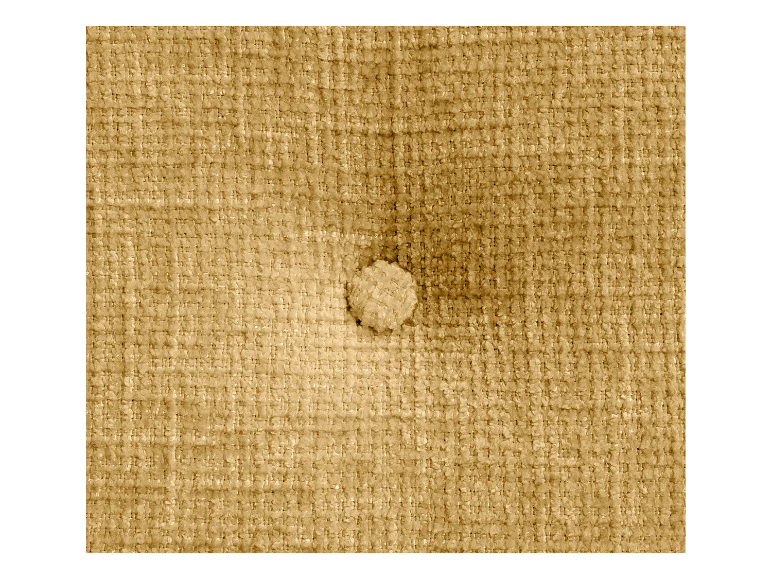 DHOME Hoofdeinde van natuurlijke wol met knopen 145x105cm met bedpoten 135/140 - Mosterd