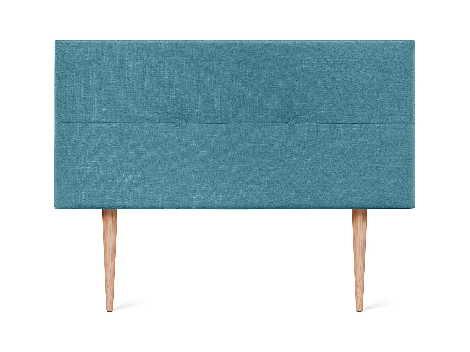 DHOME Tête de lit en lin naturel avec Boutons 95x105cm avec pieds Lits 90 - Turquoise