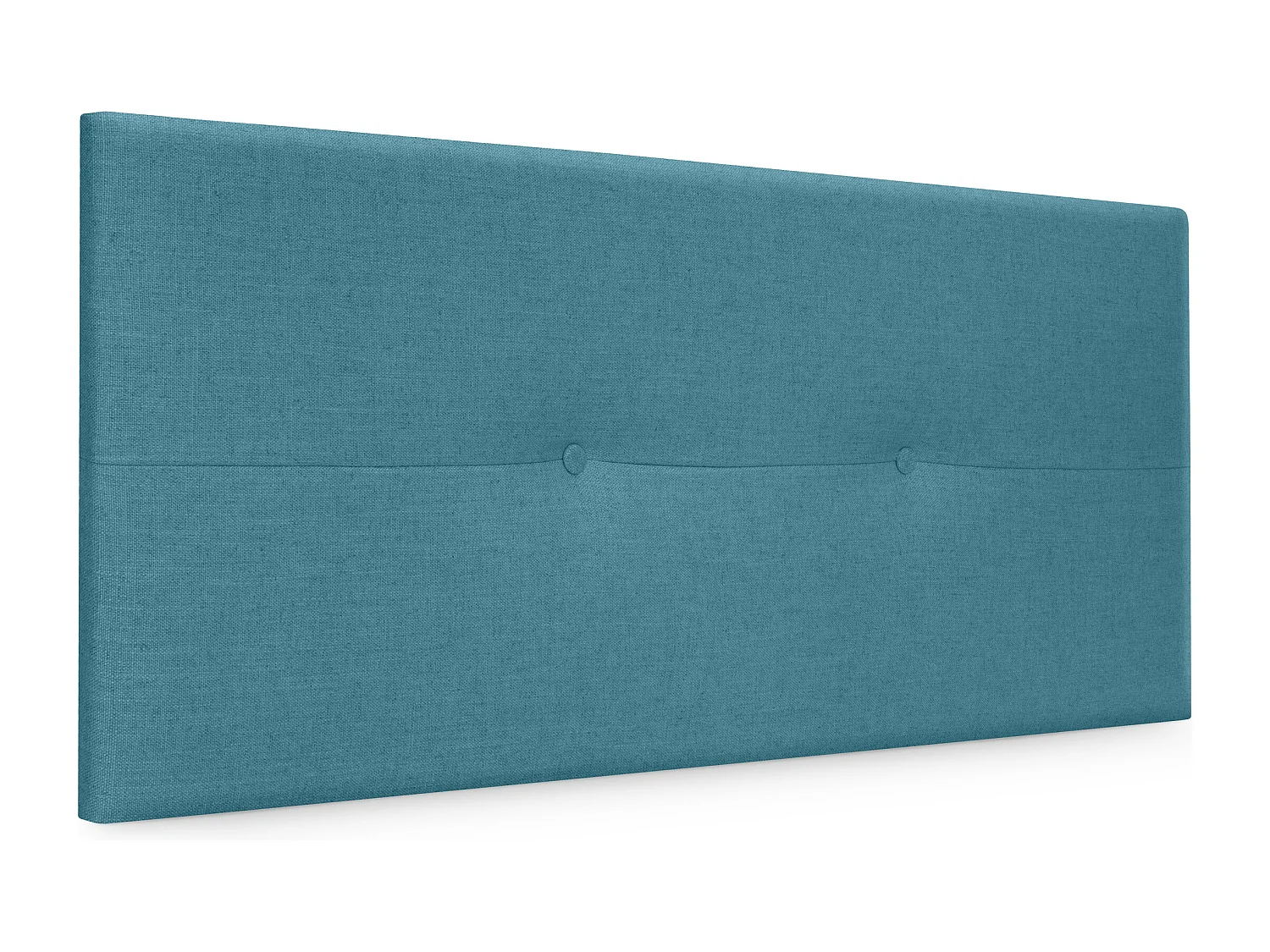 DHOME Kopfteil aus Naturleinen mit Knöpfen 90x50cm Betten 80/90 - Türkis