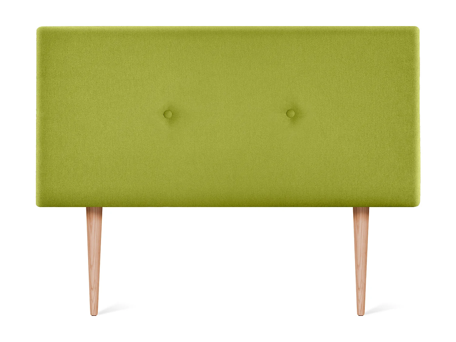 DHOME Tête de lit en tissu Aqualine lisse avec Boutons 95x105cm avec pieds Lits 90 - Pistache