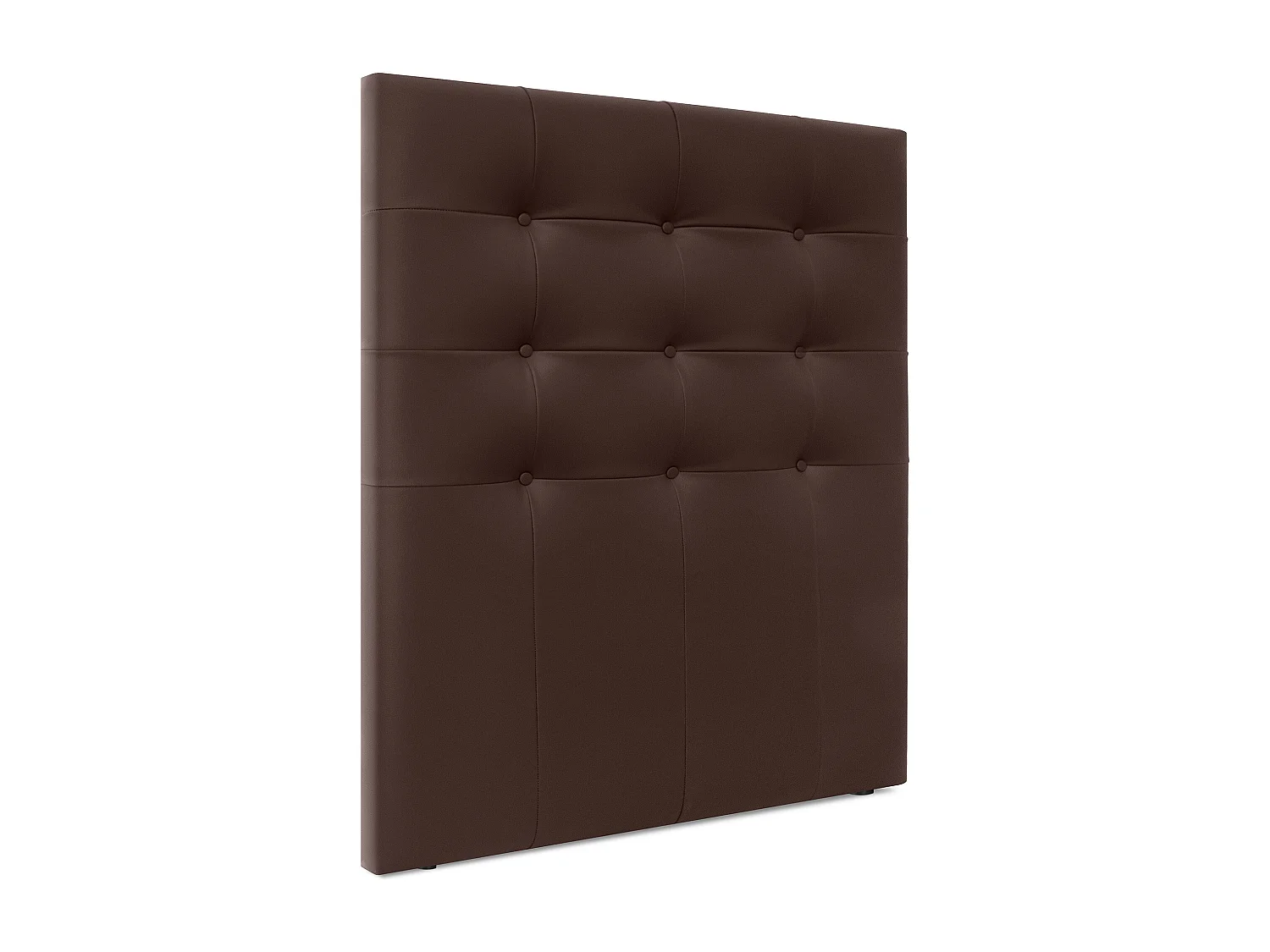 DHOME Cabeceira de  Couro sintético Capitoné Até o chão 95x120cm Camas 90 - Chocolate
