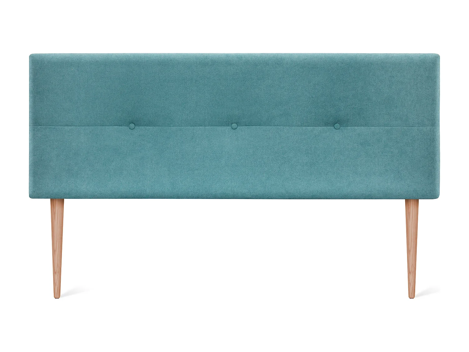 DHOME Aqualine Kopfteil aus Stoff mit Knöpfen 145x105cm Mit Beinen Betten 135/140 - Türkis