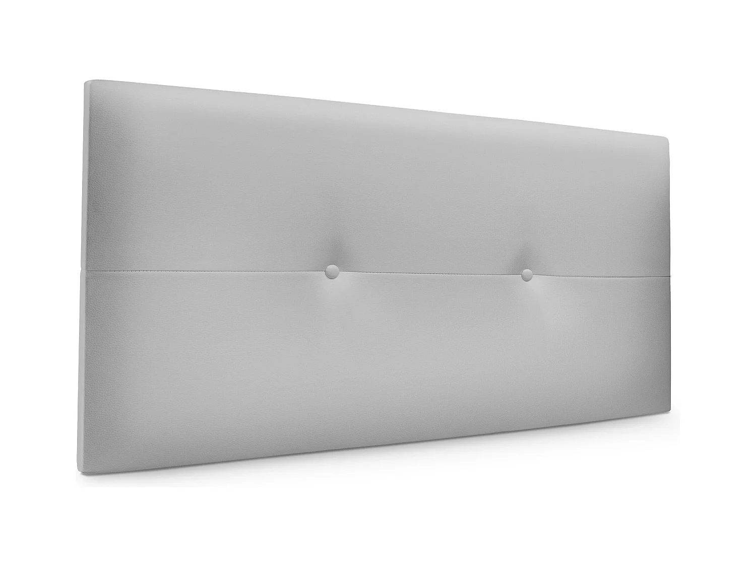 DHOME Tête de lit similicuir avec Boutons 110x50cm Lits 105 - Gris clair