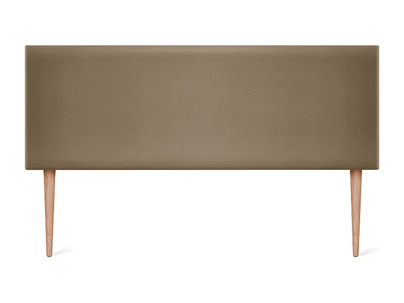 DHOME Testiera in de Similpelle Liscia 145x105cm Con le gambe Letti 135/140 - Marrone Chiaro