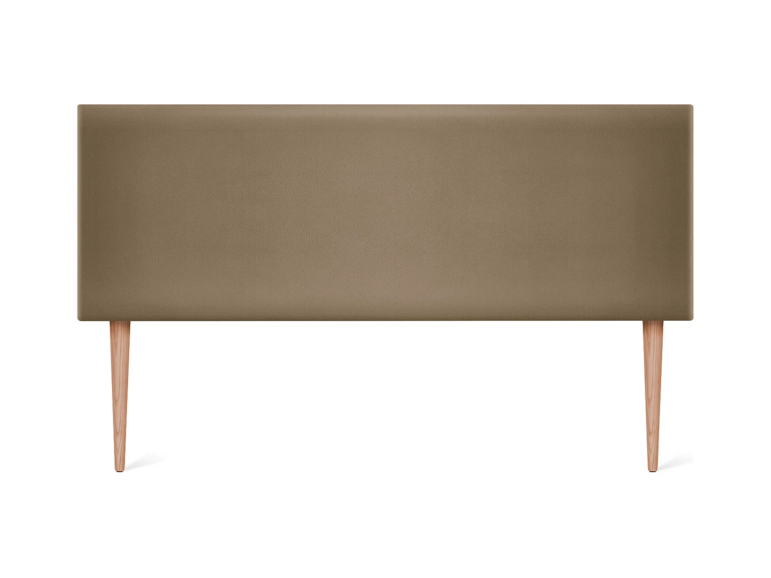 DHOME Tête de lit simili cuir lisse 145x105cm avec pieds Lits 135/140 - Marron Clair